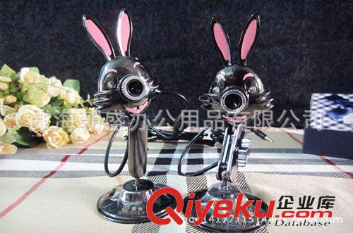 辦公耗材 小兔子臺式機(jī)筆記本電腦usb夜視免驅(qū)帶麥 創(chuàng)意禮品gd金屬攝像頭