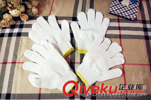 勞保用品 尼龍白線手套 防護工作勞保手套針織白色高彈性 無塵加厚耐磨用