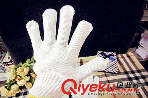 勞保用品 尼龍白線手套 防護工作勞保手套針織白色高彈性 無塵加厚耐磨用