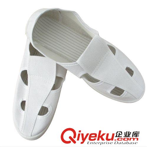防靜電用品 廠家直銷防靜電帆布兩孔鞋四孔鞋pvc底加厚防滑絕緣1061906工業原始圖片3