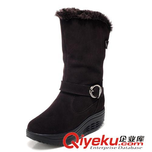 zp女鞋 雪地靴 厚底坦克底中幫中筒 磨砂牛皮 zp女靴 雪地棉靴 批發原始圖片2