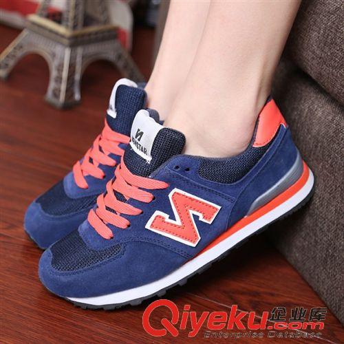 N字鞋N字母鞋女鞋 N81-N100綠玫紅女鞋透氣休閑男女鞋韓版拼色韓國運動鞋批發(fā)