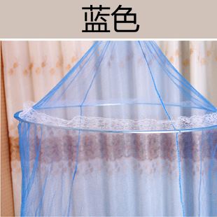 蚊帳 韓版公主吊頂蚊帳 蕾絲花邊圓頂蚊帳加密加大學生宮廷蚊帳批發原始圖片3