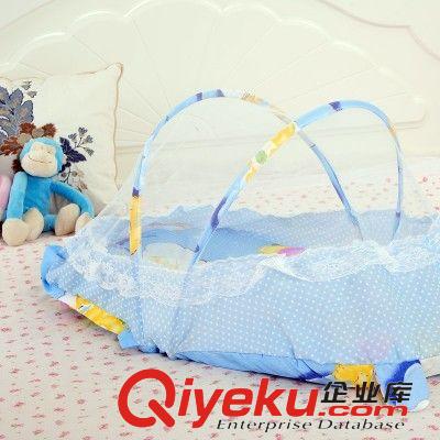 蚊帳 廠家直銷拉鏈嬰幼兒蚊帳帶支架抱被可折疊寶寶蒙古包蚊帳防滑批發(fā)原始圖片2