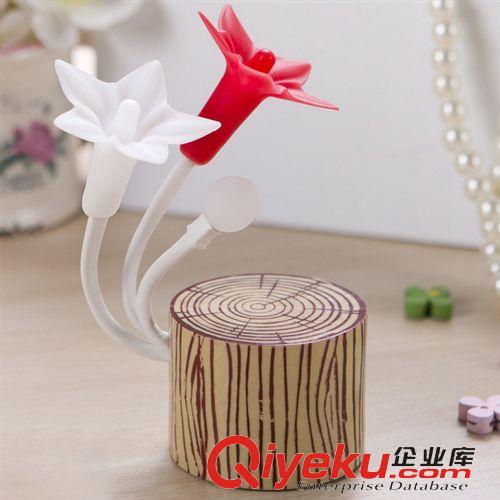 酒吧夜場用品 新款木樁小夜燈 五角花創意節能七彩蘑菇夜燈光控感應插電壁燈