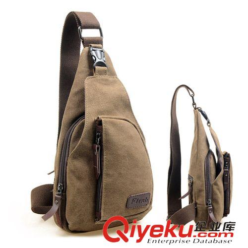 tuban運(yùn)動(dòng)健身 胸包帆布男胸包單肩包斜跨休閑小胸包韓版潮帆布運(yùn)動(dòng)包男戶外背包原始圖片3