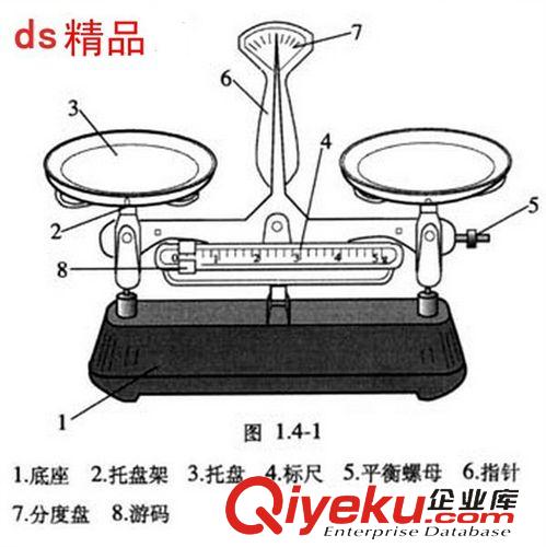 物理教學儀器 yw電子天平稱機械托盤秤100g200g500g1kg天平稱11004 托盤天平原始圖片3