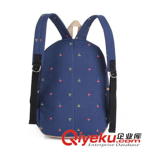 按材質(zhì)分 潮男韓版復(fù)古雙肩背包中學(xué)生書包男女士休閑雙肩包女旅行包帆布包原始圖片2