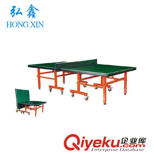 乒乓球臺 廠家生產(chǎn)供應(yīng) pp-10室內(nèi)單折式移動球臺 學(xué)校帶輪乒乓球桌
