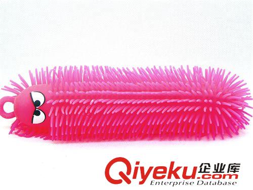 夏季熱賣 大毛毛蟲橡膠驅(qū)蚊手感玩具柔軟發(fā)泄七彩亮燈十元店貨源義烏批發(fā)原始圖片2
