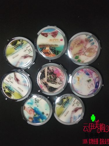 鏡子 義烏批發 復古金屬鏤空化妝鏡子 仿金色電鍍化妝鏡  十元店貨源