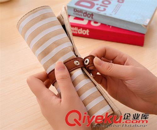 收納用品 文具盒大容量帆布簡約普拉卷卷鉛筆袋 9.9 十元店貨源 義烏批發(fā)原始圖片3
