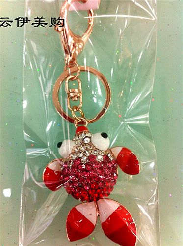 鑰匙扣 男女創(chuàng)意卡通鑰匙扣可愛禮品鑲嵌十元店貨源義烏精品批發(fā)原始圖片3