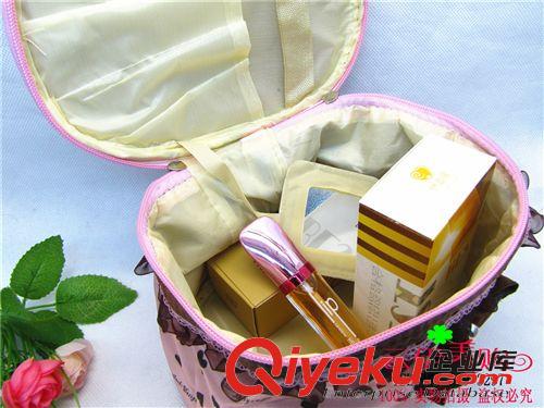 包類 韓版波點蕾絲花邊妝包 橢圓化妝包 收納包 義烏十元店貨源批發原始圖片3