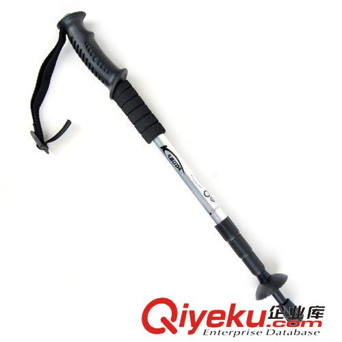 戶外裝備 廠家直銷 批發(fā)登山杖 正品超輕 直柄徒步手杖健走杖四節(jié)伸縮避震原始圖片3