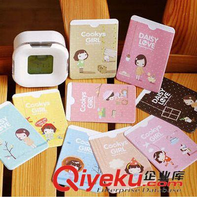淘寶贈品/禮品 T 可愛妞子卡套 手繪卡通可愛小女孩雙面2位卡套 印字印LOGO原始圖片2