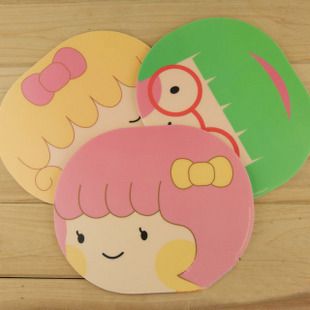 電腦周邊 T 廠家直銷 卡通大頭女孩鼠標(biāo)墊 可愛女孩鼠標(biāo)墊 可定做印 logo原始圖片2