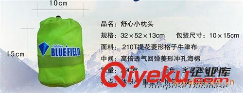 藍色領域充氣墊 廠家直銷戶外舒心防潮枕頭午休墊枕加寬加厚