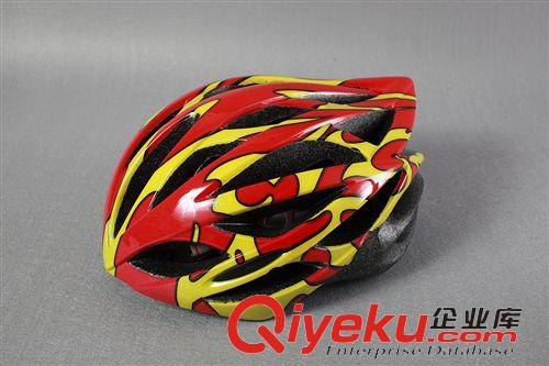 自行車騎行頭盔 騎行頭盔護(hù)具 紅黃頭盔護(hù)具 輪滑運(yùn)動一體頭盔批發(fā) 品質(zhì)保證原始圖片3