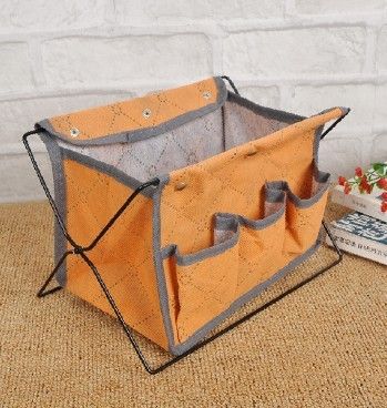 收納盒/Storage Box 可折疊竹炭鐵藝化妝品收納盒桌面首飾盒小物多功能收納袋原始圖片2