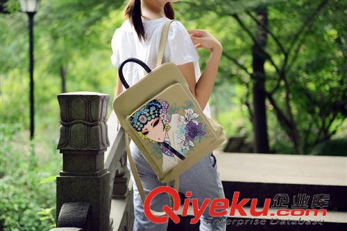 中國(guó)風(fēng)手提包/背包/Hand Bag 2015新款帆布包時(shí)尚女包羊年新品 特色個(gè)性雙肩包熱賣(mài)原始圖片3