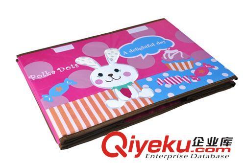 家居用品/House Supply 廠家直銷 高品質新款大號卡通雙蓋收納箱 牛津布繡花絨布卡通箱原始圖片3