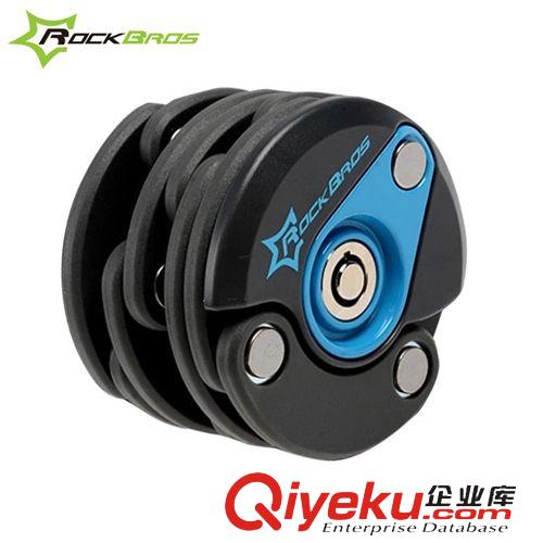 單車裝備 ROCKBROS自行車鎖防盜鏈條山地車折疊鎖電動摩托車漢堡鎖便攜配件原始圖片2