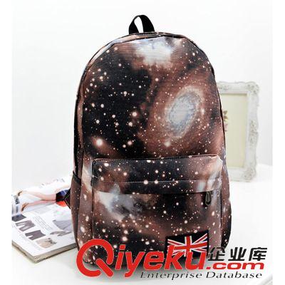 書包 星空印花雙肩包/日韓原宿風(fēng)清新背包/學(xué)院風(fēng)銀河星系高中學(xué)生書包原始圖片2