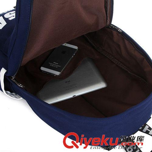 女式雙肩包 2015時尚韓版新款帆布雙肩包男女旅行包學生書包52號電腦背包原始圖片3