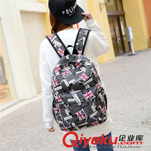 女式雙肩包 2015時尚韓版新款帆布雙肩包男女旅行包學生書包52號電腦背包