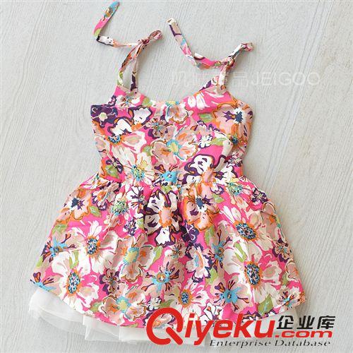 主打款 豪銘貝貝一件代發(fā)品牌韓版品質(zhì)童裝夏款新品 女童夏季吊帶連衣裙原始圖片2