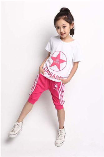 2015夏款（1） 五角星幼兒園園服新款韓版小學生校校服童裝男童女童夏裝兒童套裝原始圖片2
