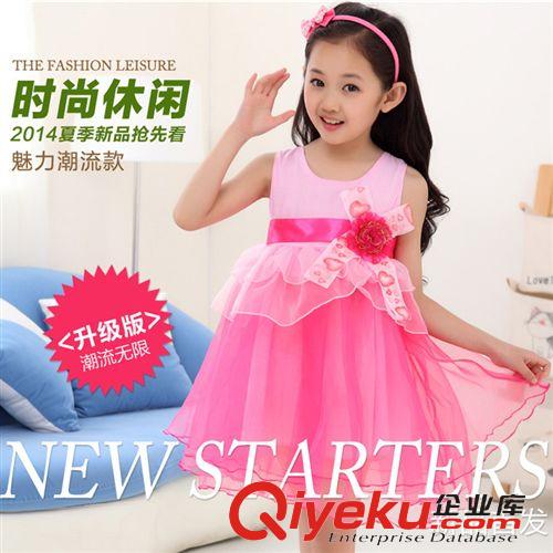 2015夏款（1） 童裝裙女童連衣裙2015新款兒童裙子女中大童夏裝童表演公主紗裙原始圖片3