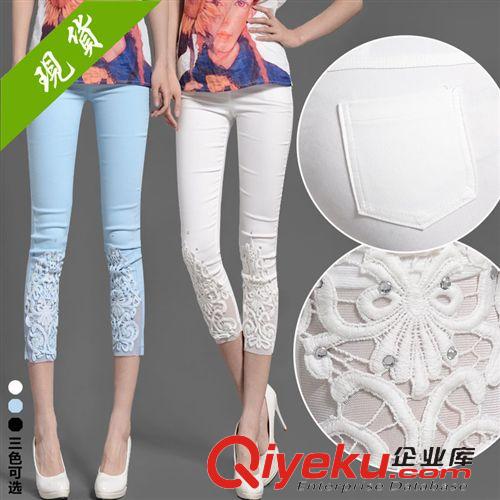 所有產品 2015韓版春夏裝新款白色蕾絲上衣+格子印花兩件套 雪紡套裝女
