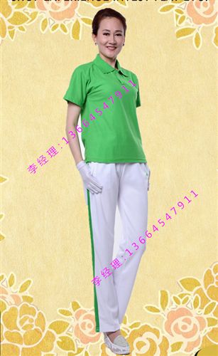 健身操短袖套裝 批發(fā)健身操廣場(chǎng)舞套裝 快樂舞步小蘋果套裝 休閑運(yùn)動(dòng)活力服裝熱賣原始圖片3