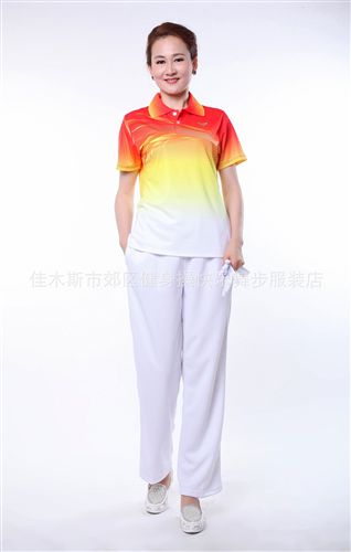 2015新品 2015新款運動套裝 一等品純棉有氧健身廣場舞套裝 炫彩紅廠家批發
