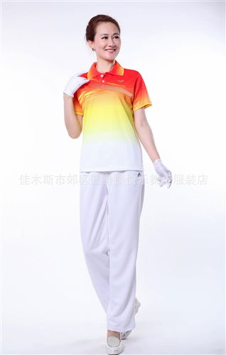 2015新品 2015新款運動套裝 一等品純棉有氧健身廣場舞套裝 炫彩紅廠家批發