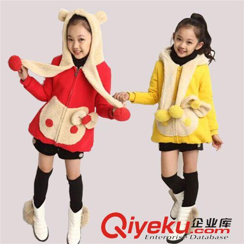 春秋裝 童裝 2015新款春秋加絨 兒童衛(wèi)衣中大女童上衣外套批發(fā) 一件代發(fā)