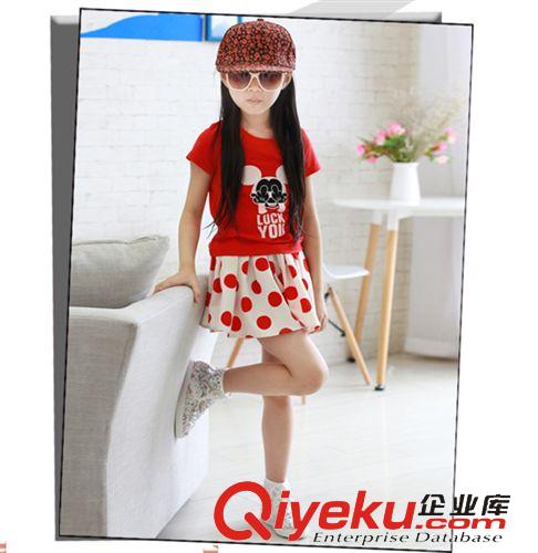 2015年3月上新 2015夏季新款童裝女童米奇米妮裙套裝 短袖t恤裙子兩件套一件代發(fā)原始圖片2