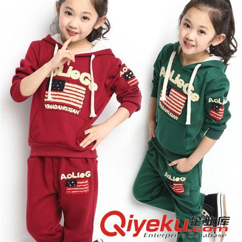 春秋款 童裝2014新款女童春秋裝套裝 兒童秋款長袖大童寶寶衣服運動套裝原始圖片2