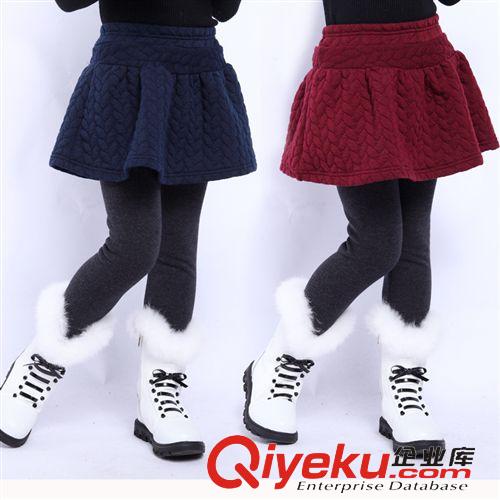 冬款 童裝冬裝 加厚加絨女童打底褲裙褲 假兩件打底褲 童裝一件代發