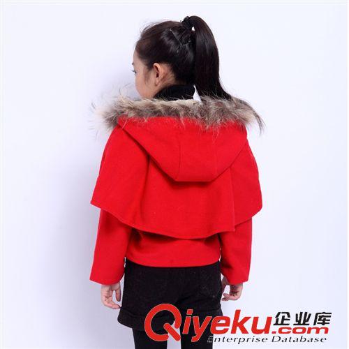 冬款 爸爸去哪兒同款田亮女兒田雨橙斗篷新款母女裝紅色大衣蝙蝠俠大衣