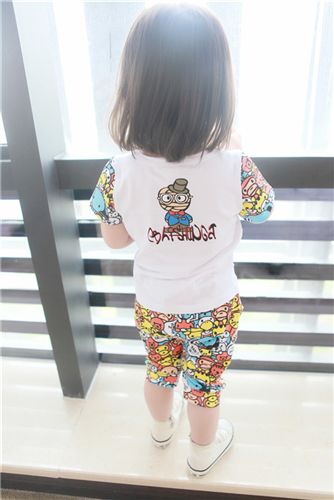 幼童專區 2015夏季兒童女童新款木乃伊圖案小童韓版套裝一件待發直銷代銷原始圖片2