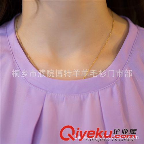 青春上衣 【特價(jià)女式T恤】批發(fā) 純色無(wú)袖圓領(lǐng)雪紡夏季女裝 潮百搭上衣 代發(fā)原始圖片3