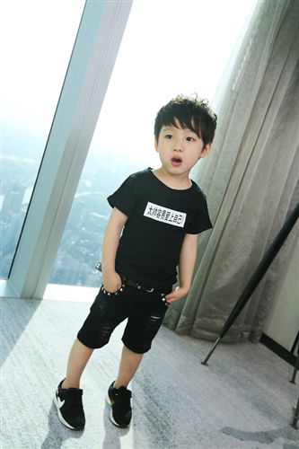 2015年夏款 貝衣爾童裝男童短袖T恤夏季款2015休閑兒童印花惡搞薄款寶寶T恤衫原始圖片2