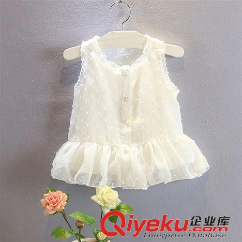 2015年夏款 貝衣爾童裝甜美可愛夏季新品雪紡背心T寶寶甜美裙擺公主上衣原始圖片2