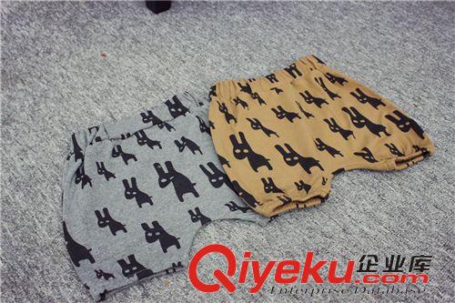 2015夏裝第三波 2015夏季新品外貿(mào)小童純?nèi)迣殞毝萄澊驪P褲兔子圖案男女童原始圖片2