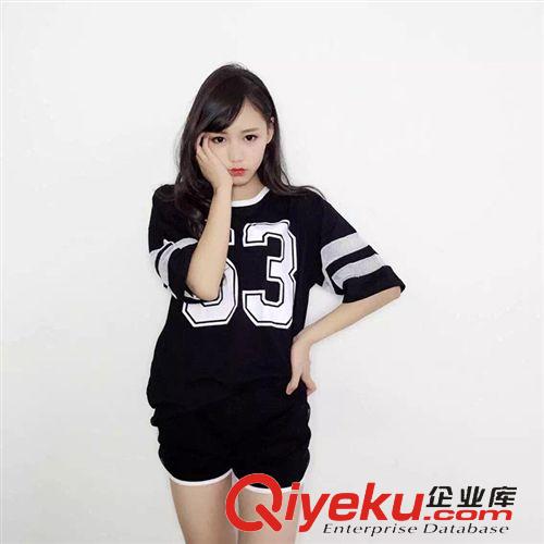 5月新款 B-4 6218韓國(guó)代購(gòu)實(shí)拍夏季韓版女棉短袖短褲兩件套運(yùn)動(dòng)C原始圖片2