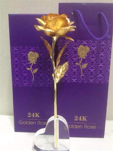 2015 0129 H521金箔玫瑰 金玫瑰 24k金箔玫瑰花情人節(jié)禮物結(jié)婚創(chuàng)意婚慶禮品原始圖片2