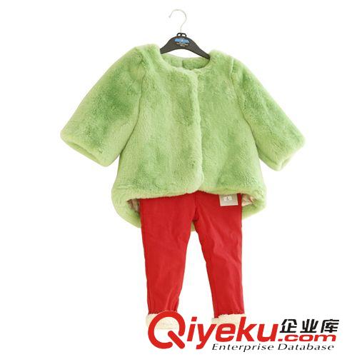 童皮草定制 特價(jià) 秋冬新款2015海寧整獺兔毛 兒童裝女童真皮衣皮草外套親子裝原始圖片2